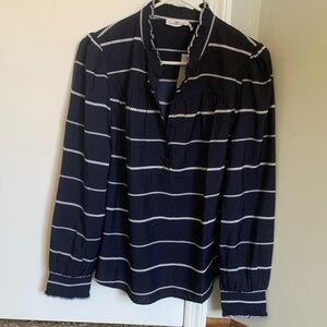Navy striped top